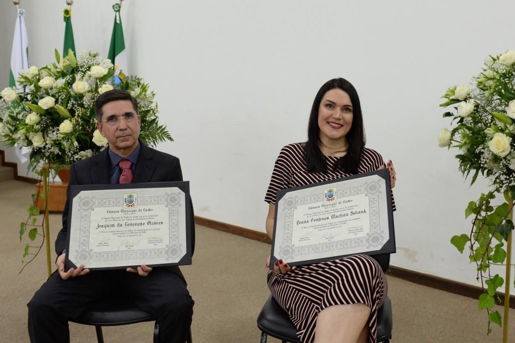 Dra. Bruna Schank e Dr. Joaquim são agraciados com o Título de Cidadão Honorário